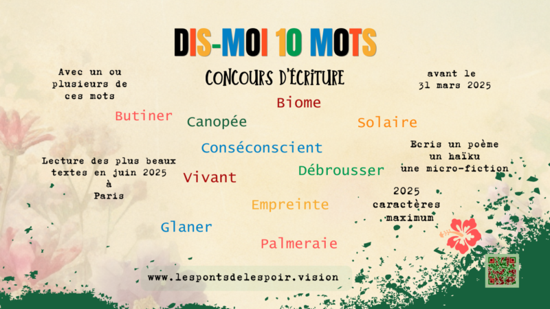 Dis-moi 10 mots : concours d’écriture 2025